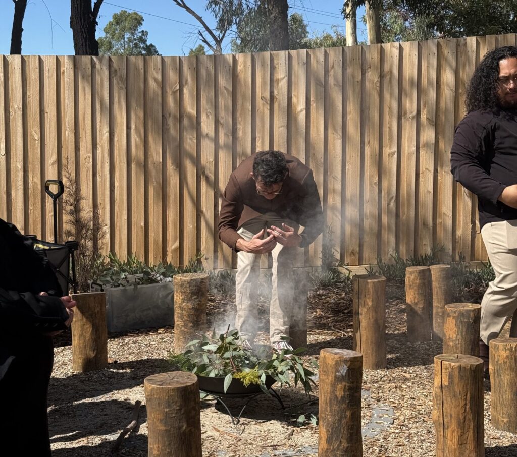 Mayor Thomas Prince at BEL Eaglehawk Smoking Ceremony