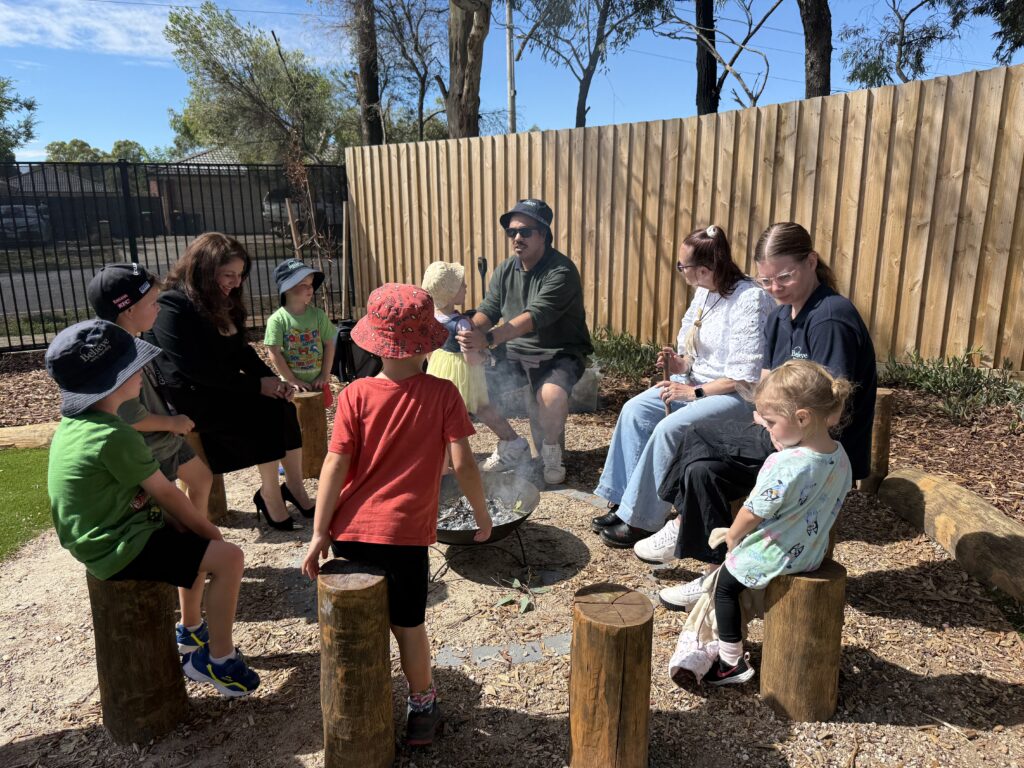 Smoking Ceremony at Believe Early Learning Eaglehawk